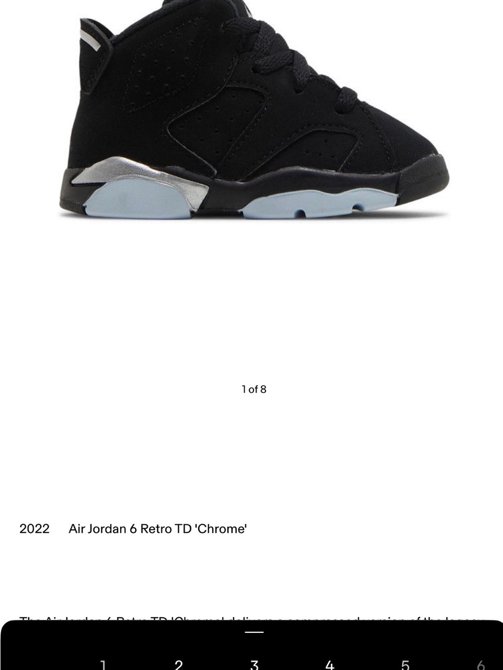 Jordan Kids Sneakers in Black with Chrome Accents